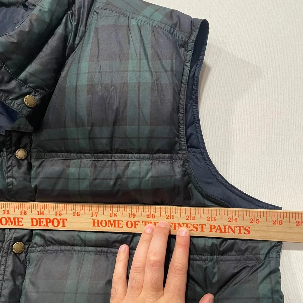 Lands End Men's Plaid Puffer Vest XL Insulated Full Zip Padded Outdoor‎ Gilet - Picture 4 of 7